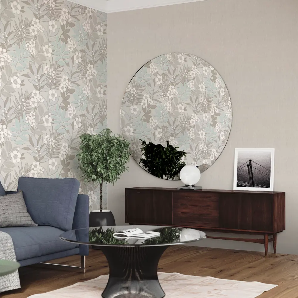 Обои флизелиновые Euro Decor Mia бежевые 1.06 м 6009-01 Santreyd STLM-2071020 - Вид №3