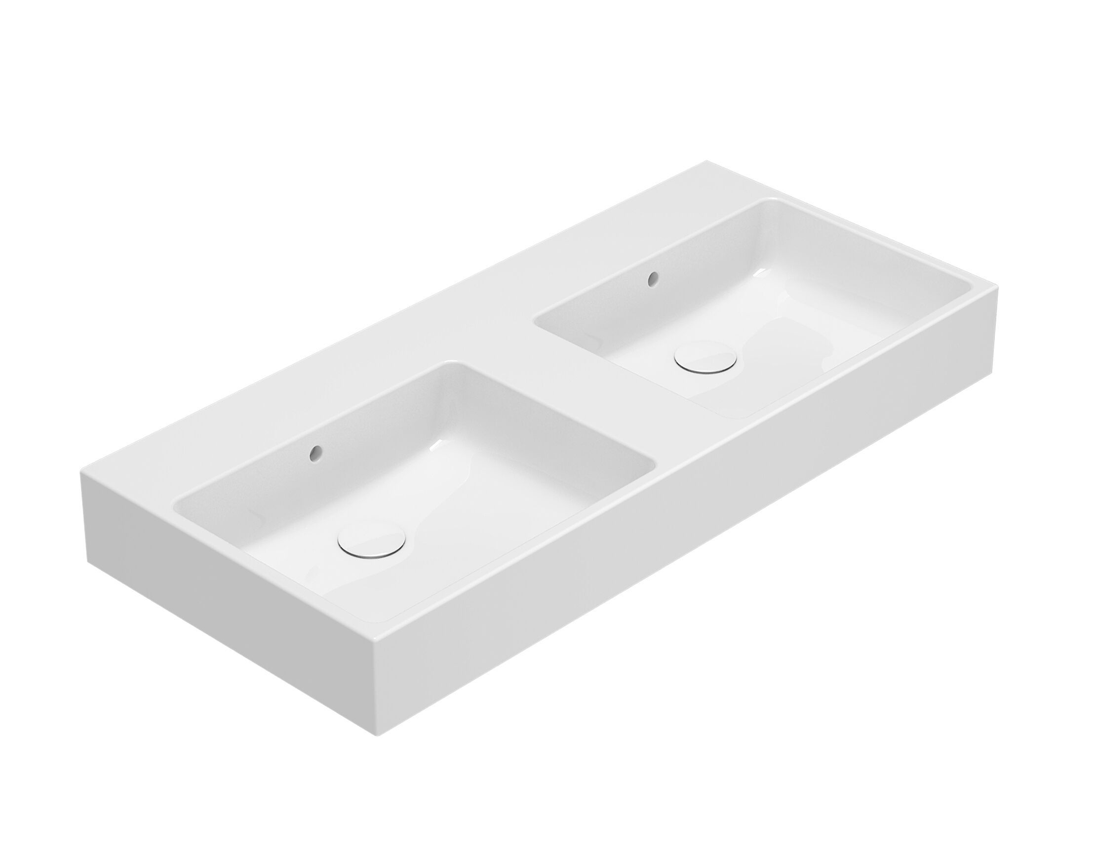 Керамическая двойная раковина с переливом Ceramica Globo классика ARCH-00127733