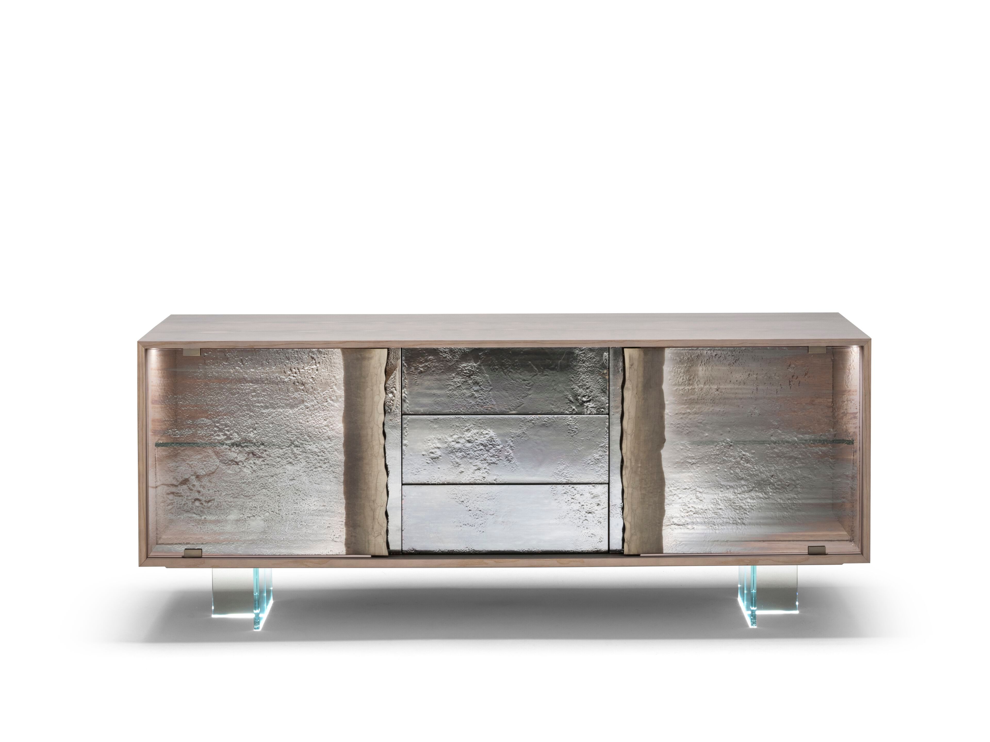 Шкаф из дерева и стекла с ящиками ARTE VENEZIANA Langhe ARCH-00048278