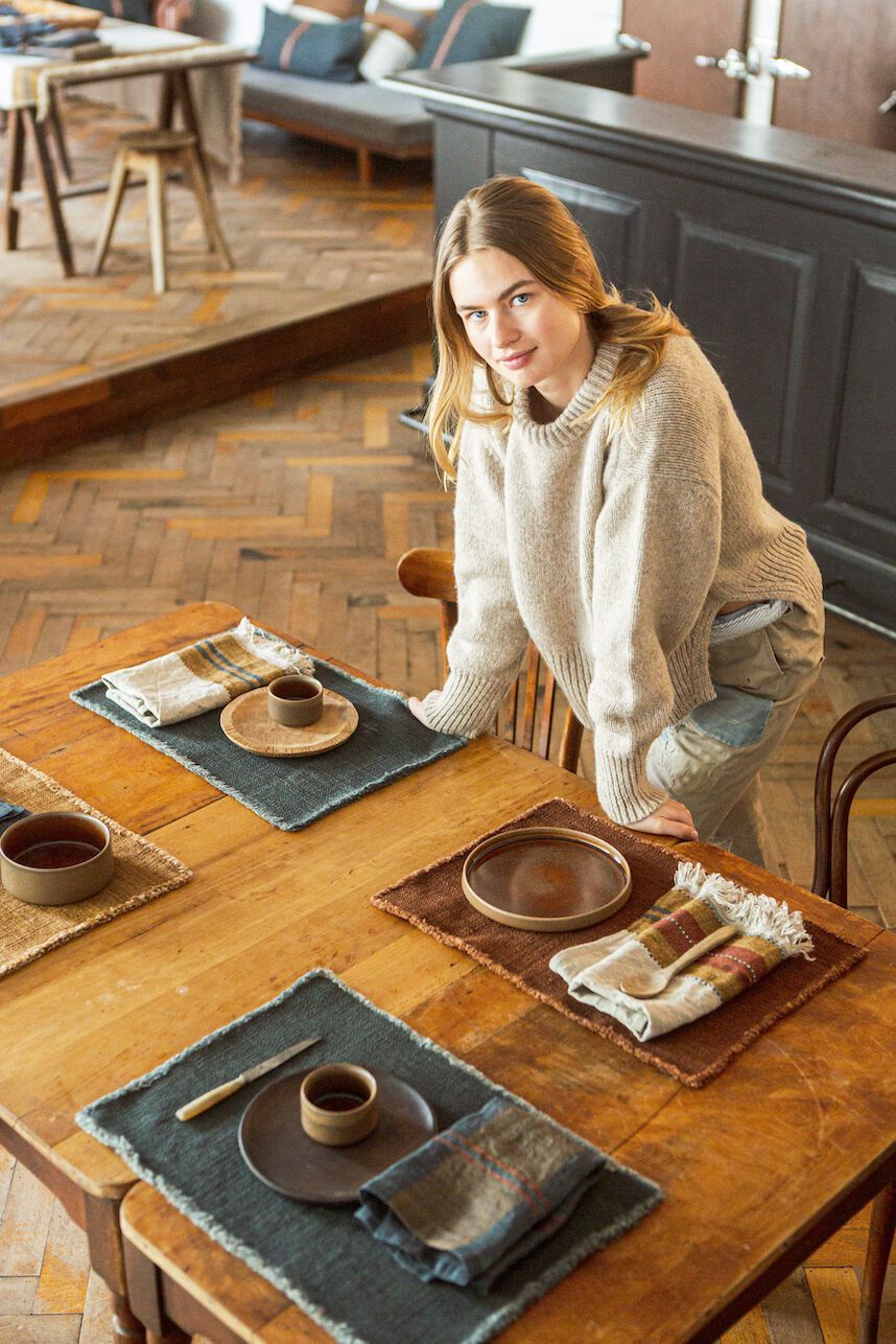 Прямоугольная льняная и шерстяная салфетка Libeco Home Jasper ARCH-00078941 - Вид №9