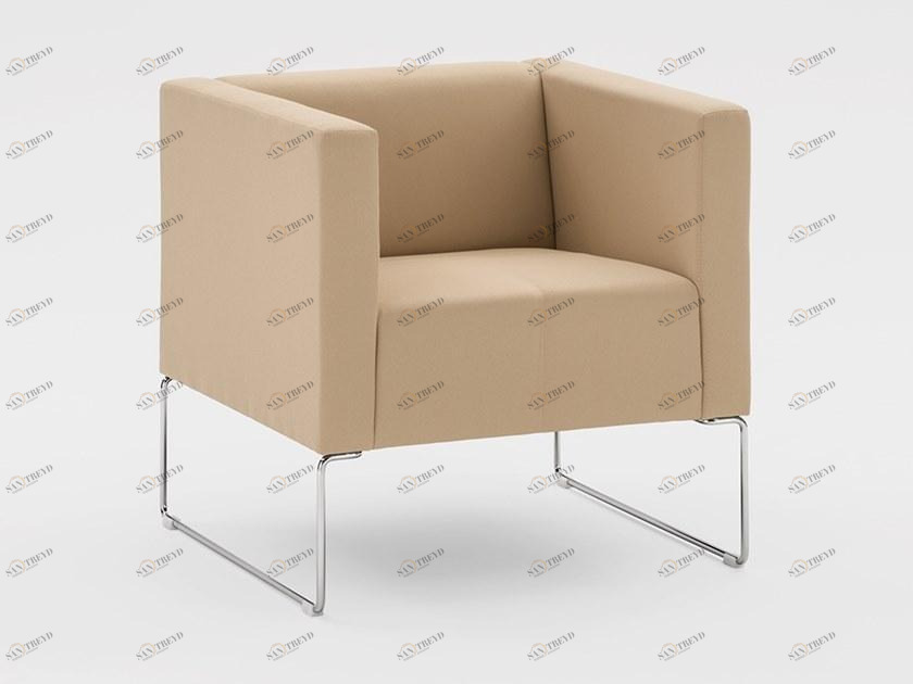 Viganò Кресло с обивкой из ткани с подлокотниками Cubino sun-id-1455064