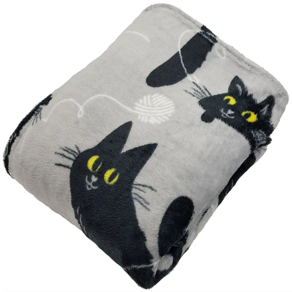 Плед Черный кот 150x200 см фланель цвет разноцветный Ardenza STLM-2205281