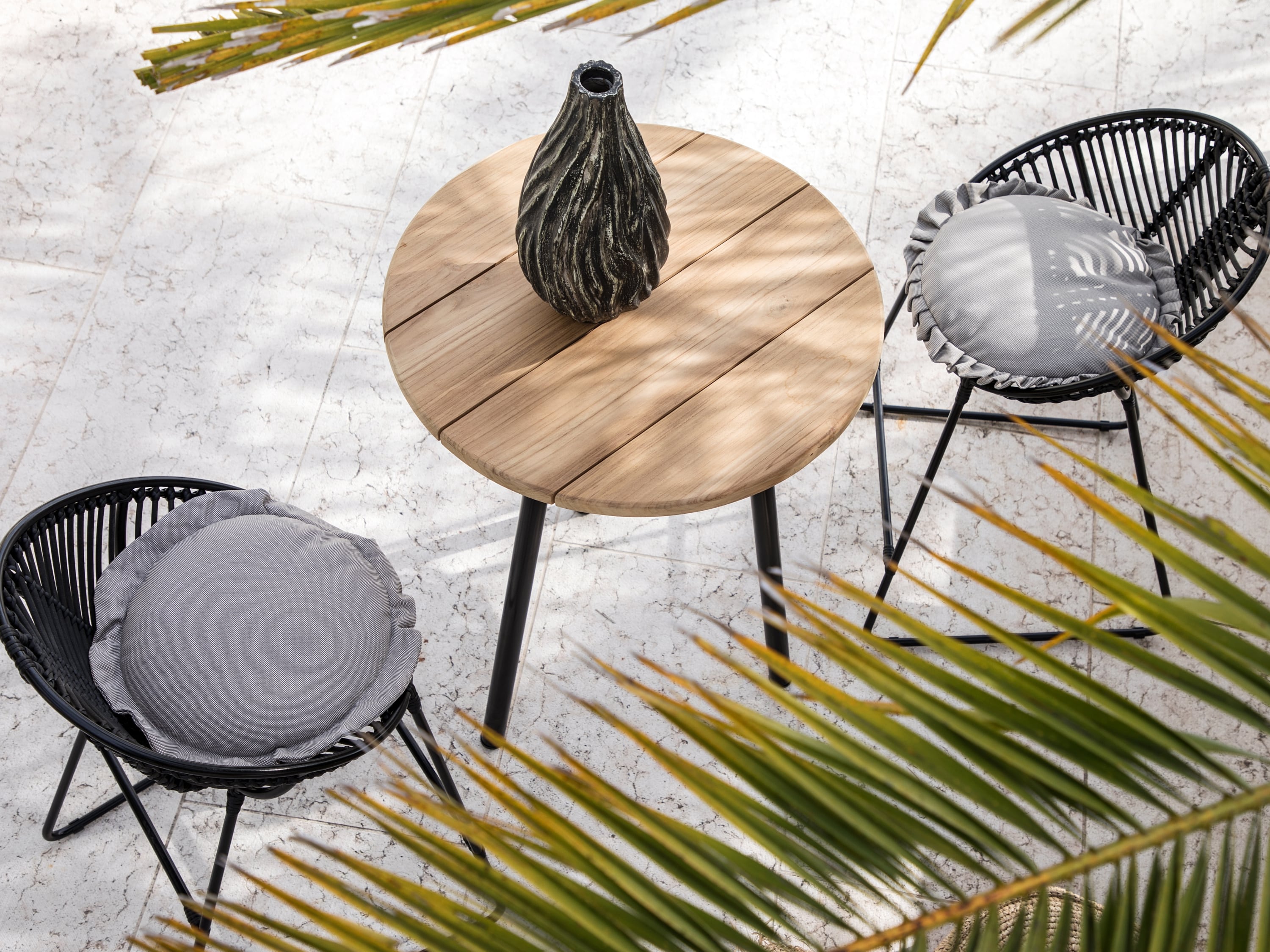 Высокий круглый стол из тикового дерева cbdesign Токио ARCH-00049414 - Вид №6