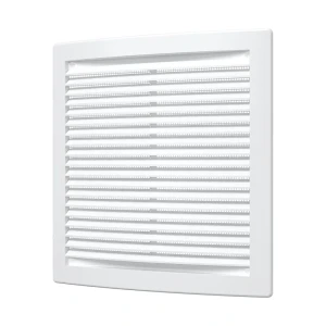 Вентиляционная решетка с сеткой Fonet 200x200 мм пластик цвет белый