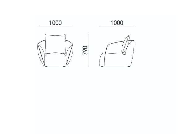 Тканевое кресло с подлокотниками HC28 maison яйцо ARCH-00071229 - Вид №1