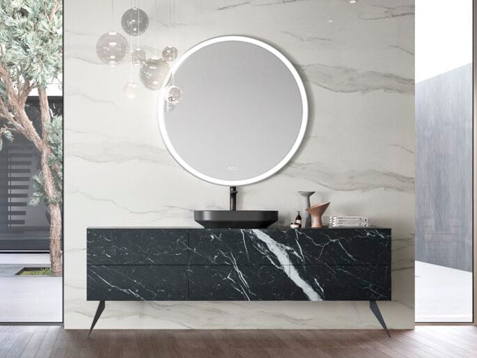 Одноместный напольный умывальник с зеркалом Gruppo Geromin Eclipse ARCH-00034362