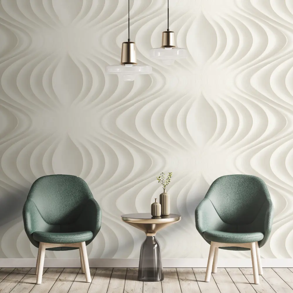 Обои флизелиновые Marburg Welle серые 1.06 м 97712 STLM-2038040 - Вид №2