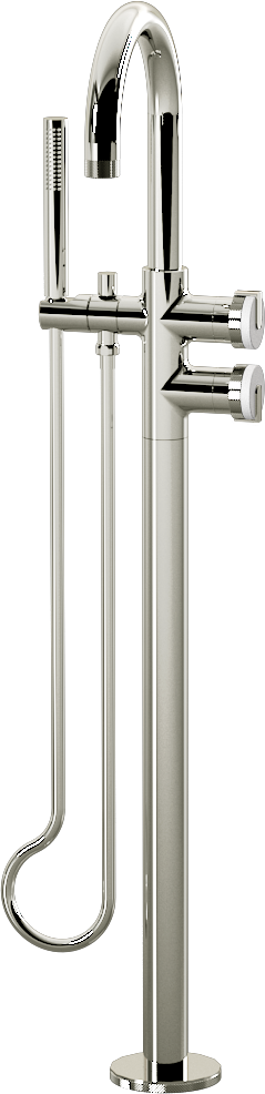 E-11554-R1WT-L1PC-PC Смеситель напольный отдельностоящий (внешняя часть) GRAFF MOD+