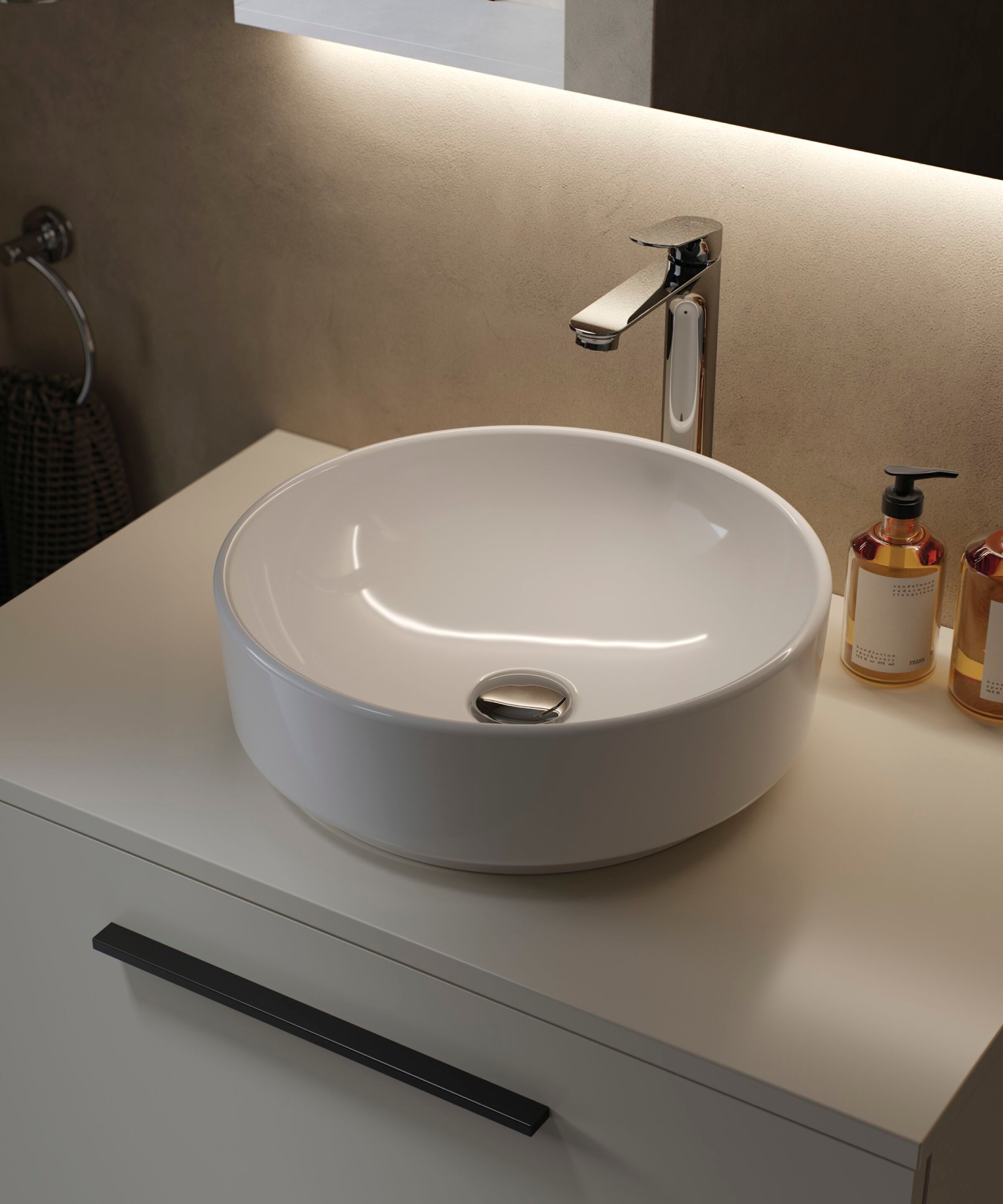 Керамическая столешница круглый умывальник Ideal Standard I. life O ARCH-00111790 - Вид №1