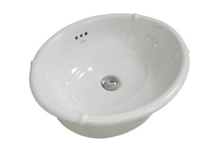 Керамическая овальная раковина с утопленным верхом