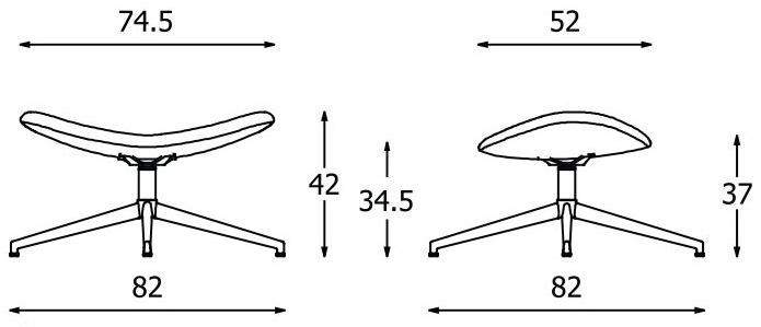 Diemme Подставка для ног из ткани с 4 спицами Eon lounge sun-id-1370674 - Вид №5