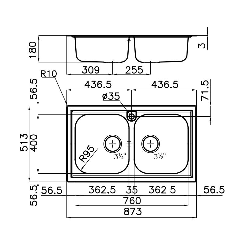 1976960 Раковина Foster Marine 1976 960 Fosterspa  - Вид №1