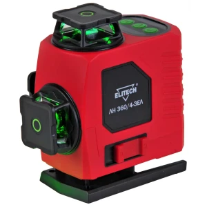 Уровень лазерный Elitech ЛН360/4-ЗЕЛ E0306.018.00 зеленый луч, 25 м