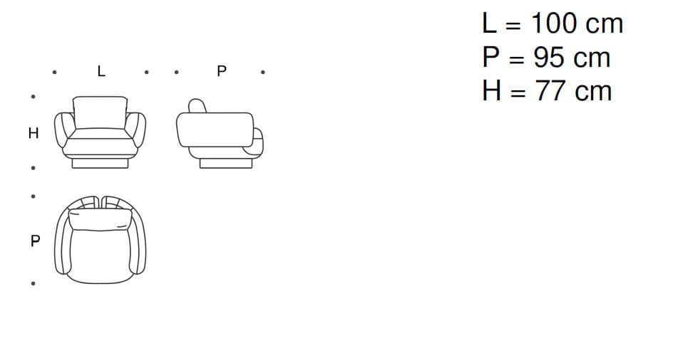 Тканевое вращающееся кресло Saba Italia Anam ARCH-00039868 - Вид №3