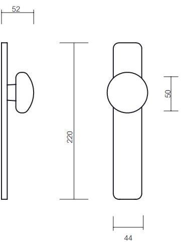 Pasini Ручка двери из латуни на пластине Colonia 1446  - Вид №1