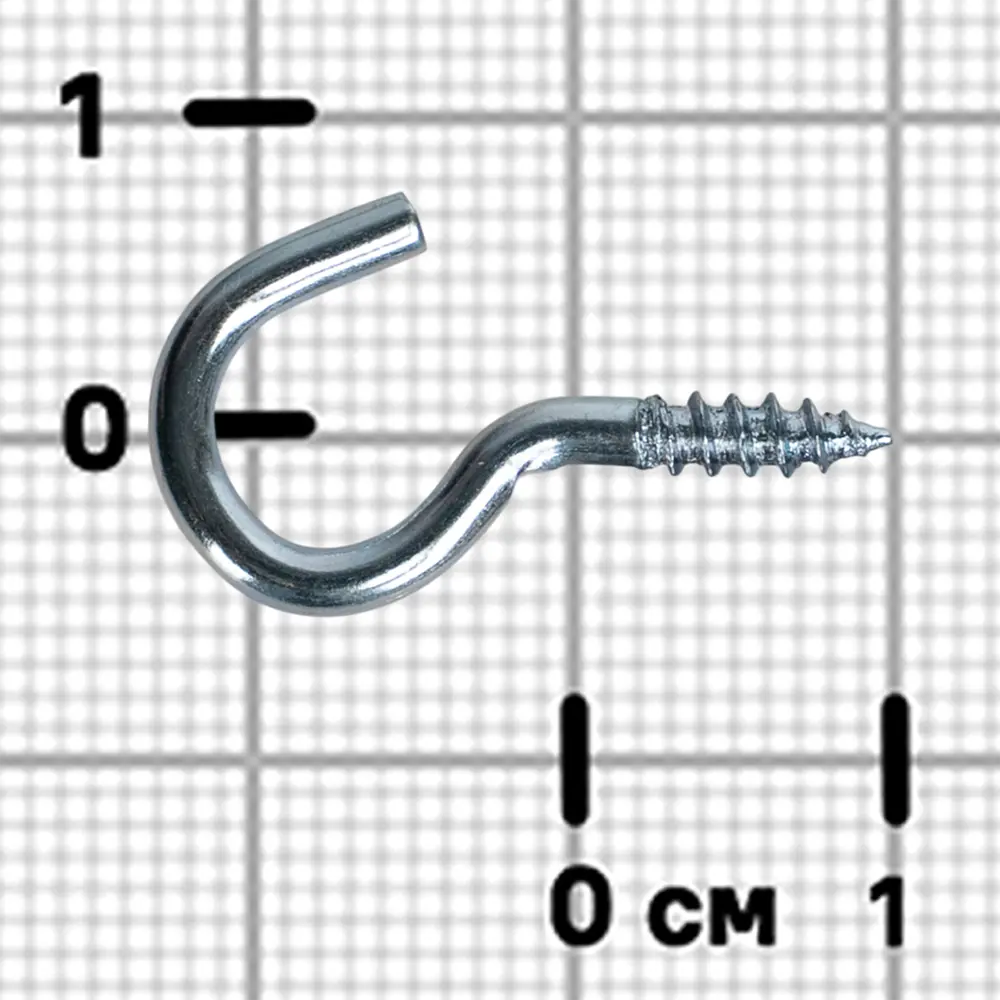 Шуруп-крюк 3x10 мм сталь оцинкованная 15 шт Santreyd STLM-2034689 - Вид №1
