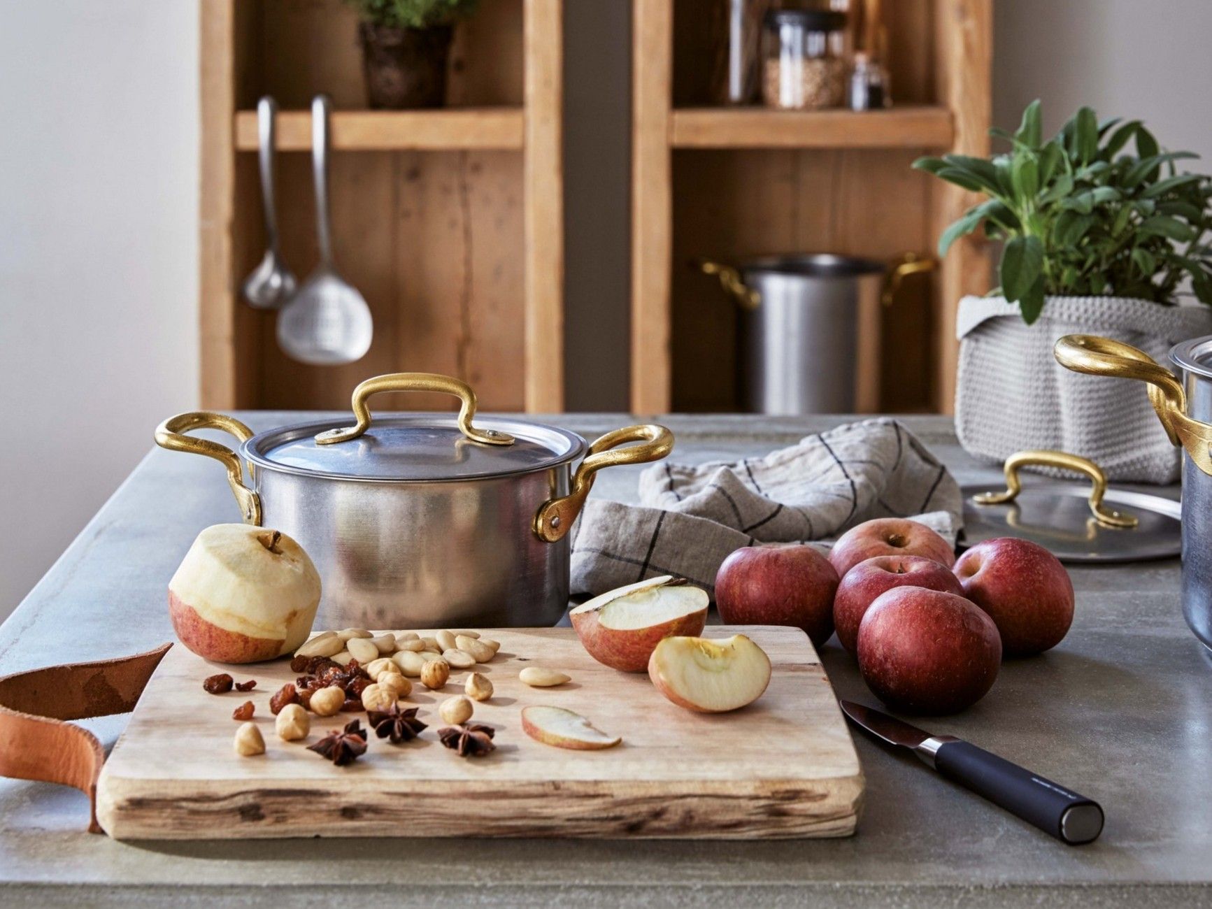 Батарея посуды из нержавеющей стали с крышкой с ручками Sambonet 1965 Винтаж ARCH-00105243 - Вид №7