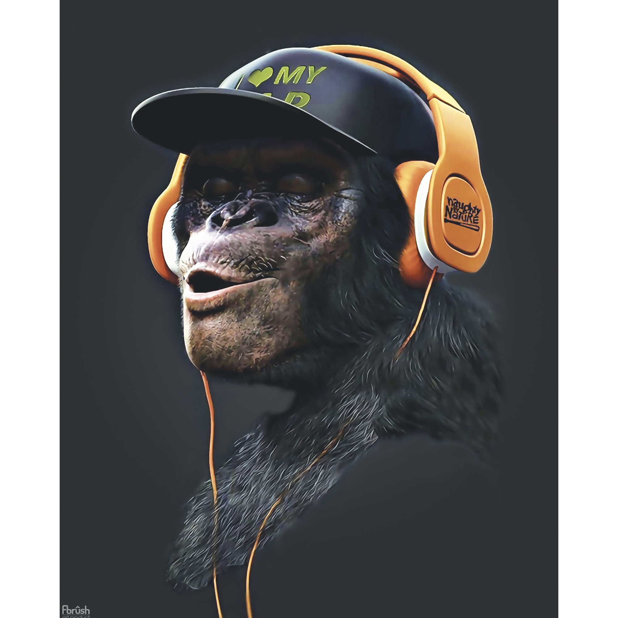 Картина на холсте "Меломан" 40x50 см FBRUSH - животные для кухни 82887135 STLM-0037520