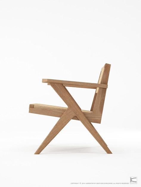 KARPENTER Кресло из веревки и тика с подлокотниками Tribute Tb12-t - Вид №2