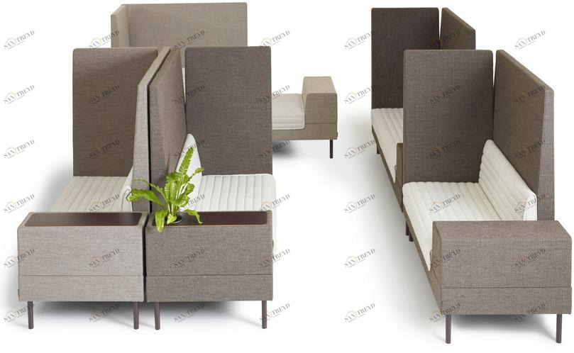 Offecct Модульный диван с журнальной полкой sun-id-1374604