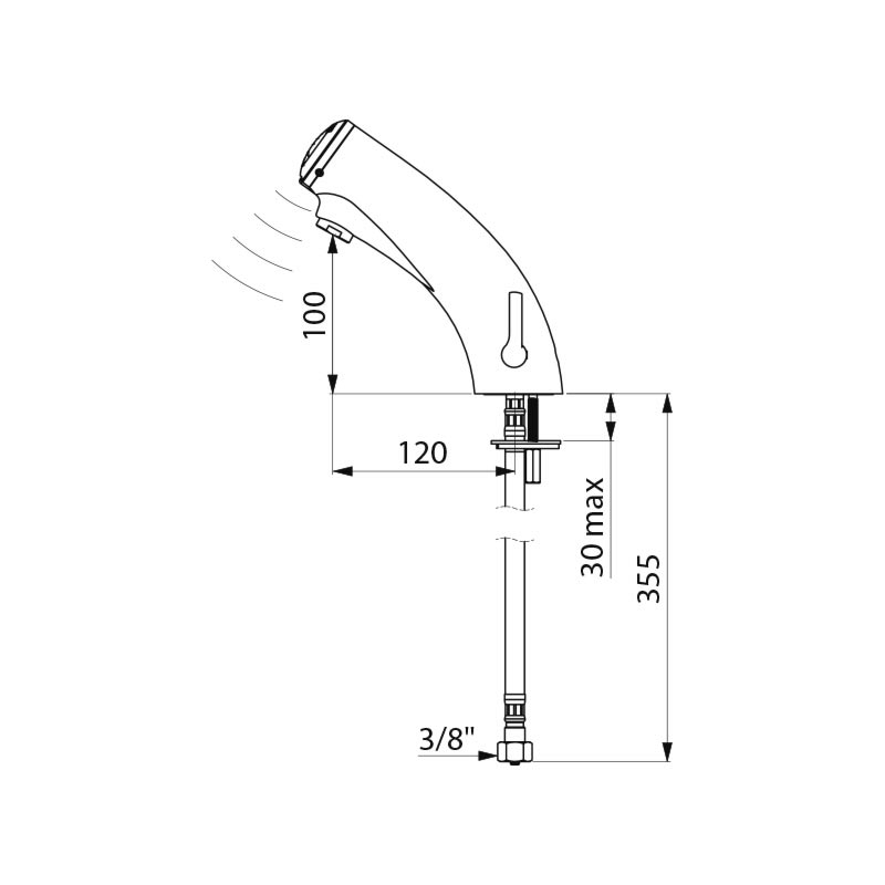 492106 Сенсорный смеситель TEMPOMATIC MIX 3 DELABIE  - Вид №1