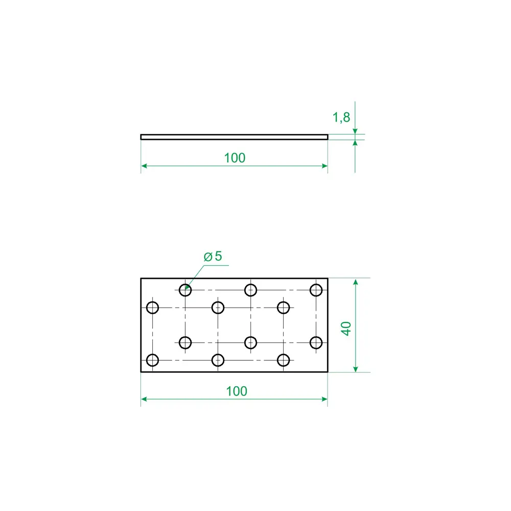 Santreyd Крепежная пластина 40х100 мм для мебели и конструкций 18739073 STLM-0012314 - Вид №3