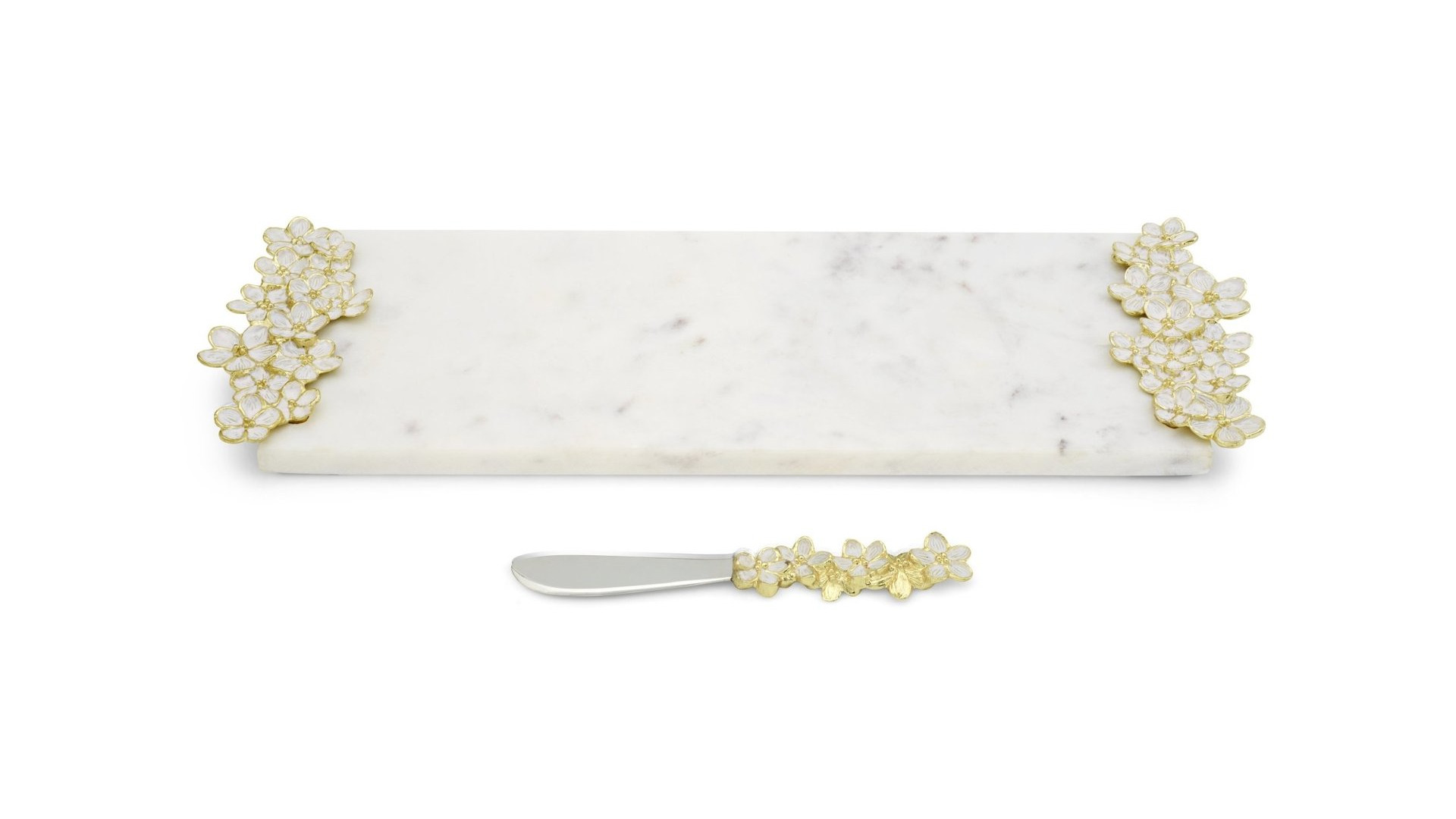 10650235 Michael Aram Доска для сыра с ножом Michael Aram Цветущая вишня 44см, мрамор Мрамор  - Вид №1