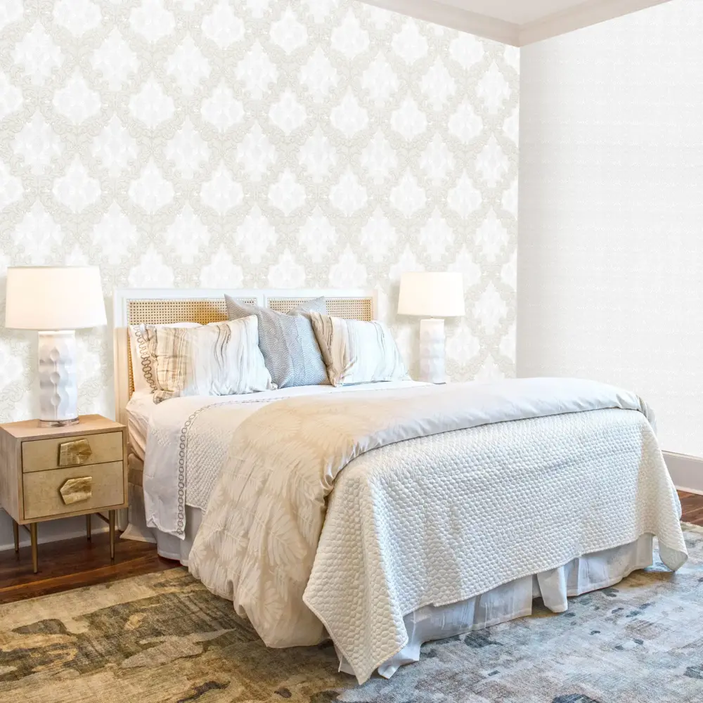 Обои флизелиновые Вензель бежевые 1.06 м 1125-11 Santreyd STLM-2012274 - Вид №3