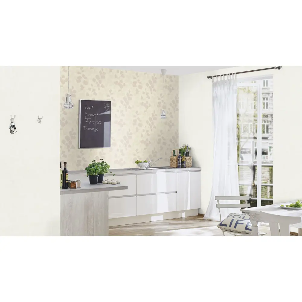 Обои на флизелиновой основе 0.53х10 м однотон цвет белый Ra 489965 Rasch Coriander STLM-2118498 - Вид №3