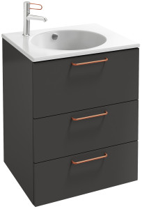 EB2530-R7-G1C Тумба под столешницу 60 см, 3 ящика, бронзовая ручка JACOB DELAFON ODÉON RIVE GAUCHE