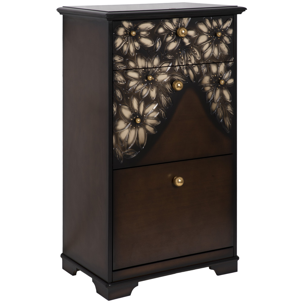 11620 Тумба для обуви Терра-3 (с 3-мя ящиками) Каштан Амбер BOGACHO 4627196590335 - Вид №1