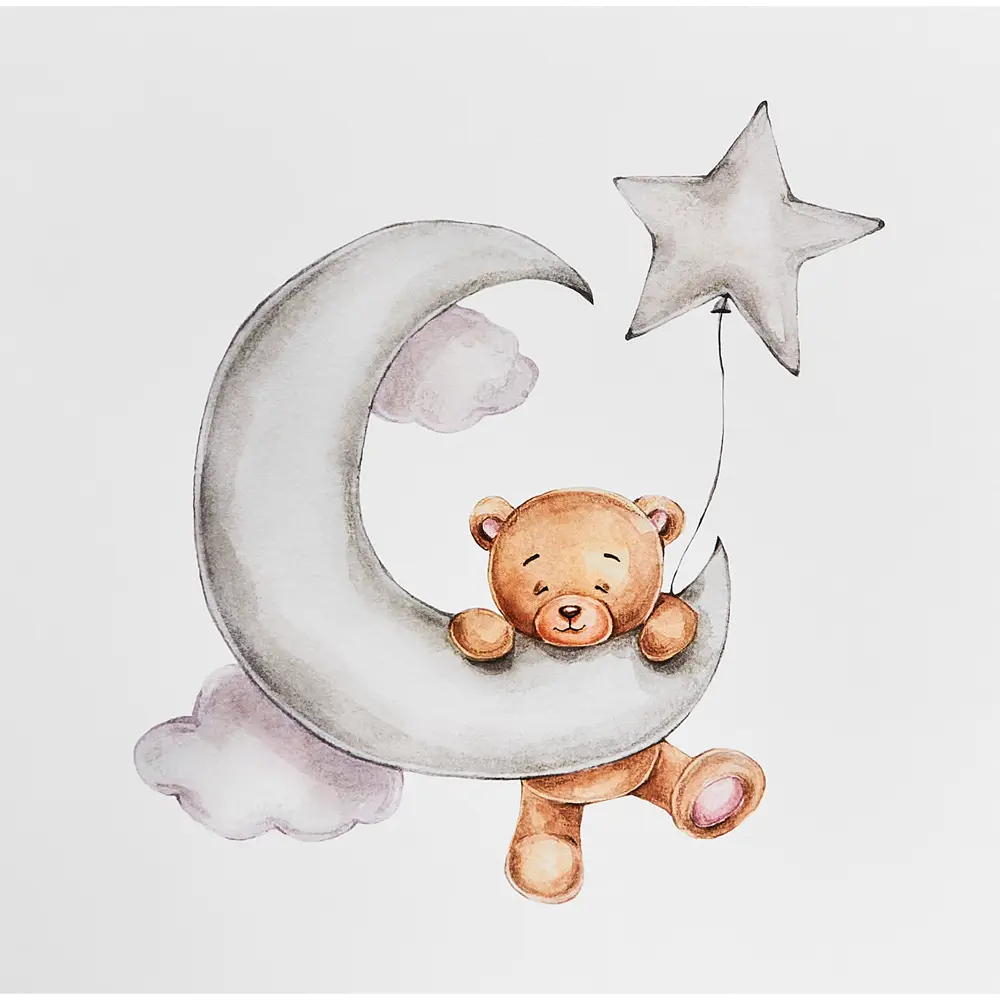 Постер Луна и мишка 30x30 см Santreyd STLM-2131242