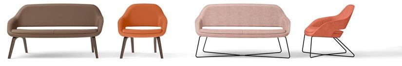 Sinetica 2-местный тканевый диван на санках по контракту Captain sun-id-1358672 - Вид №1