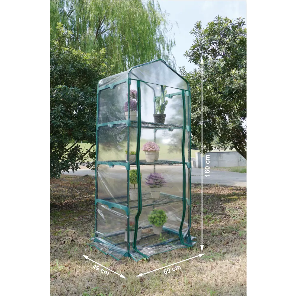Santreyd Стеллаж-парник для рассады с 4 полками и защитным чехлом 82369965 STLM-0025665 - Вид №2