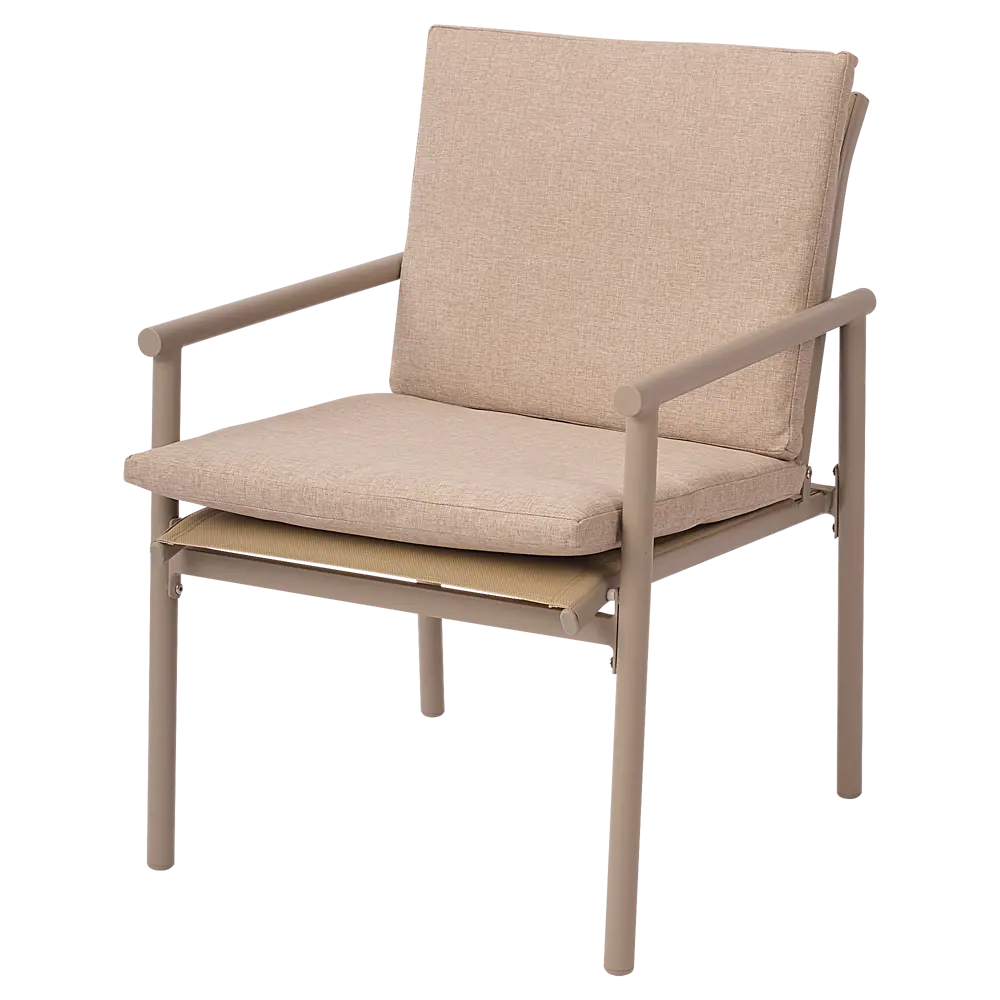 Набор садовой мебели для отдыха с подушками BEGINIA Kinel  Сталь Стол, диван, кресло 2 шт Белый STLM-2157405 - Вид №3