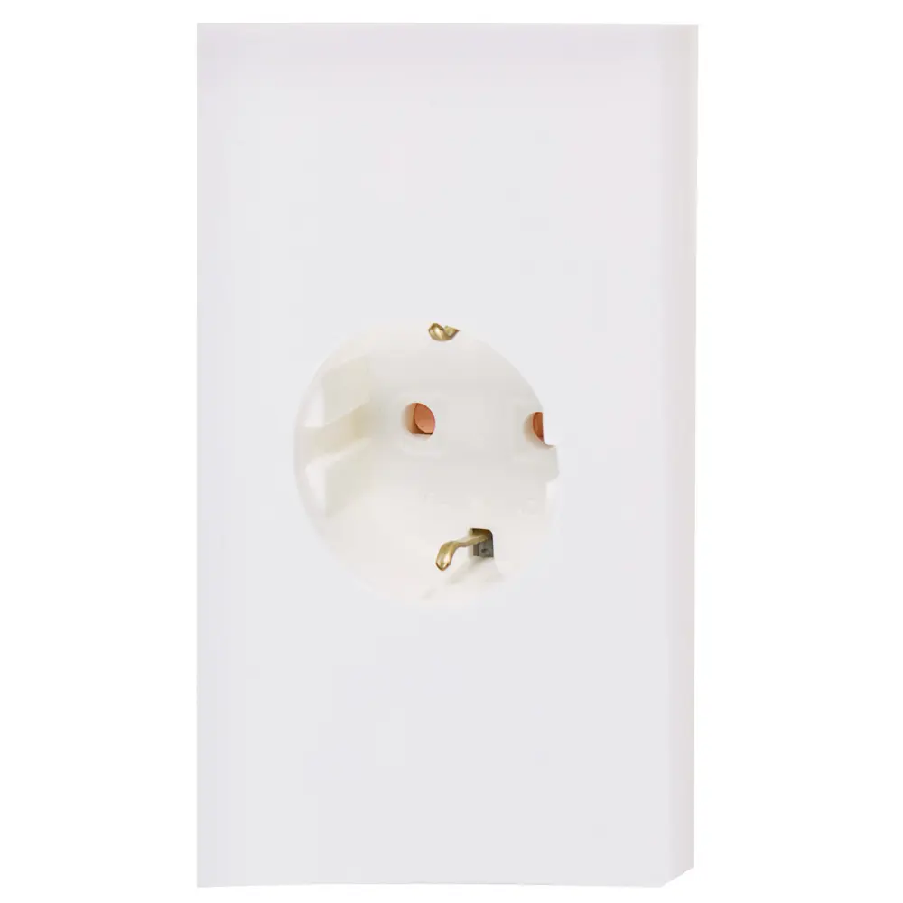 Розетка Legrand Anam Zunis с заземлением, 2 разъема, со шторками, цвет белый STLM-2073187