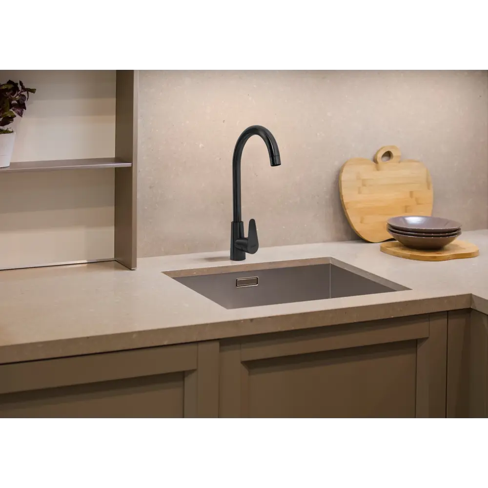 Смеситель для кухни Konsensa 1NI-KS8001 общая высота 36.5 см цвет черный STLM-2020535 - Вид №5