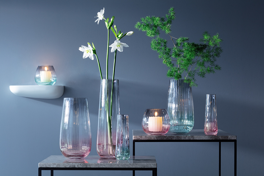 G1400-20-151 Ваза dusk, 20 см, зелено-серая LSA International  - Вид №1