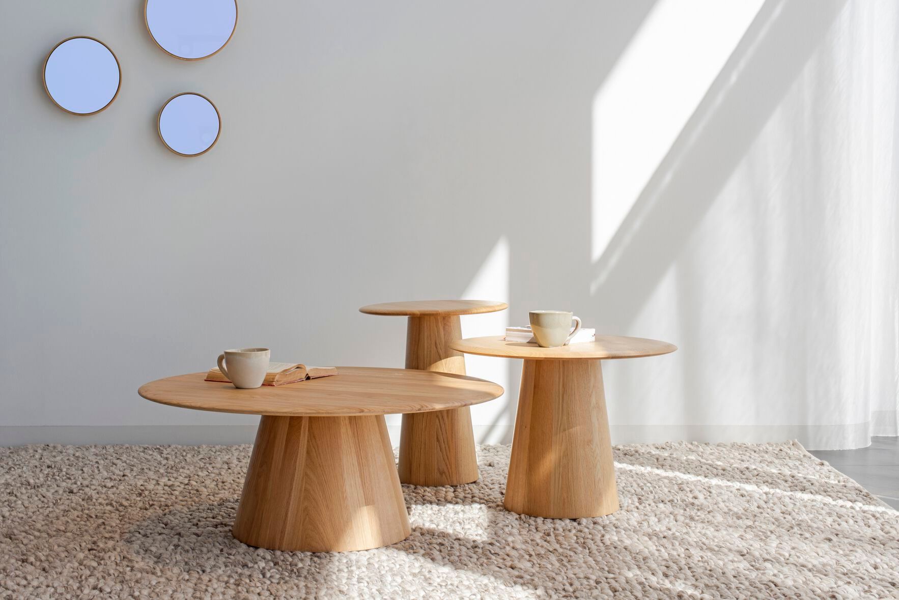 Круглый журнальный столик из дуба Gazzda Гриб ARCH-00019454 - Вид №8