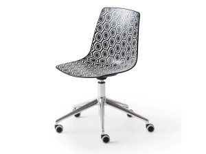 Поворотный стул из инженерного пластика с регулируемой высотой и 5 спицами