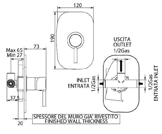 1643200000-1 Смеситель Bandini Free Santreyd - Вид №1