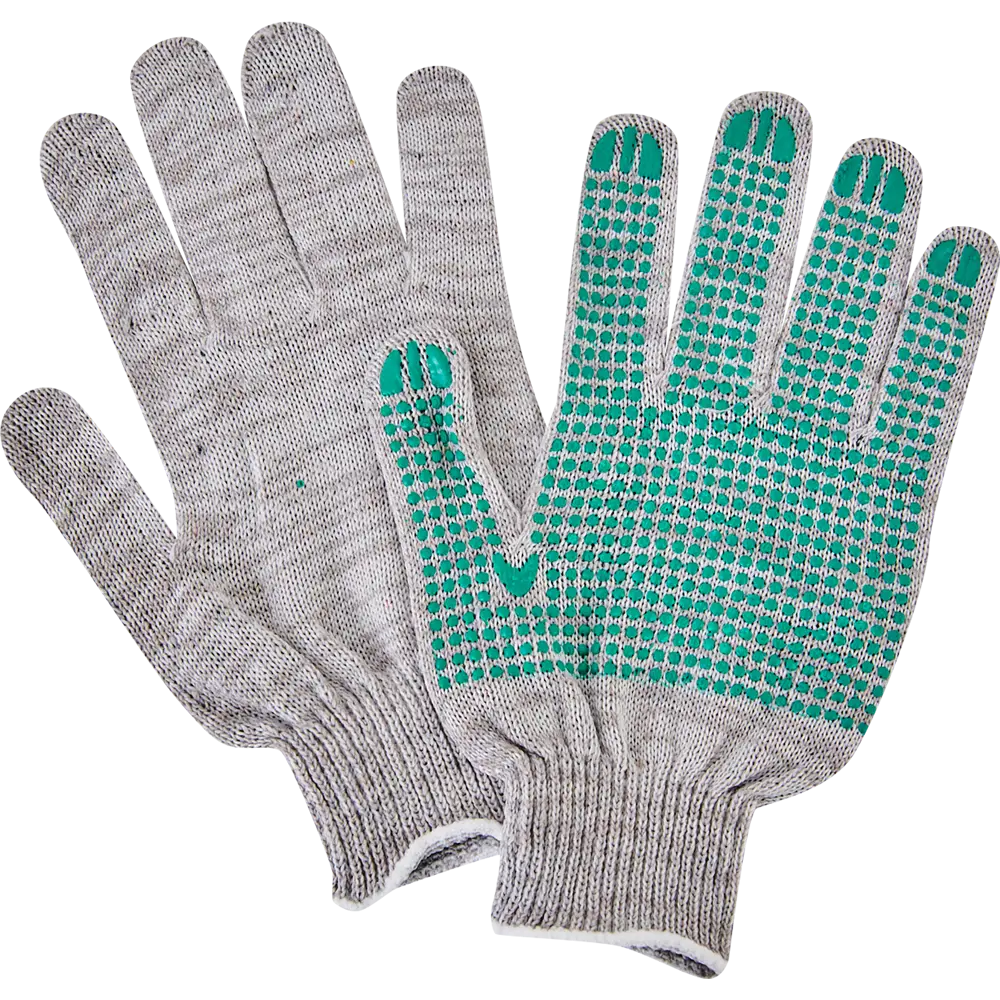 Перчатки хлопчатобумажные с ПВХ размер единый И-8034-И, 5 пар Santreyd STLM-2094055