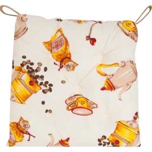 Сидушка «Coffee» с липучками 40х35х6 см цвет бежевый 17990101 STLM-2083899