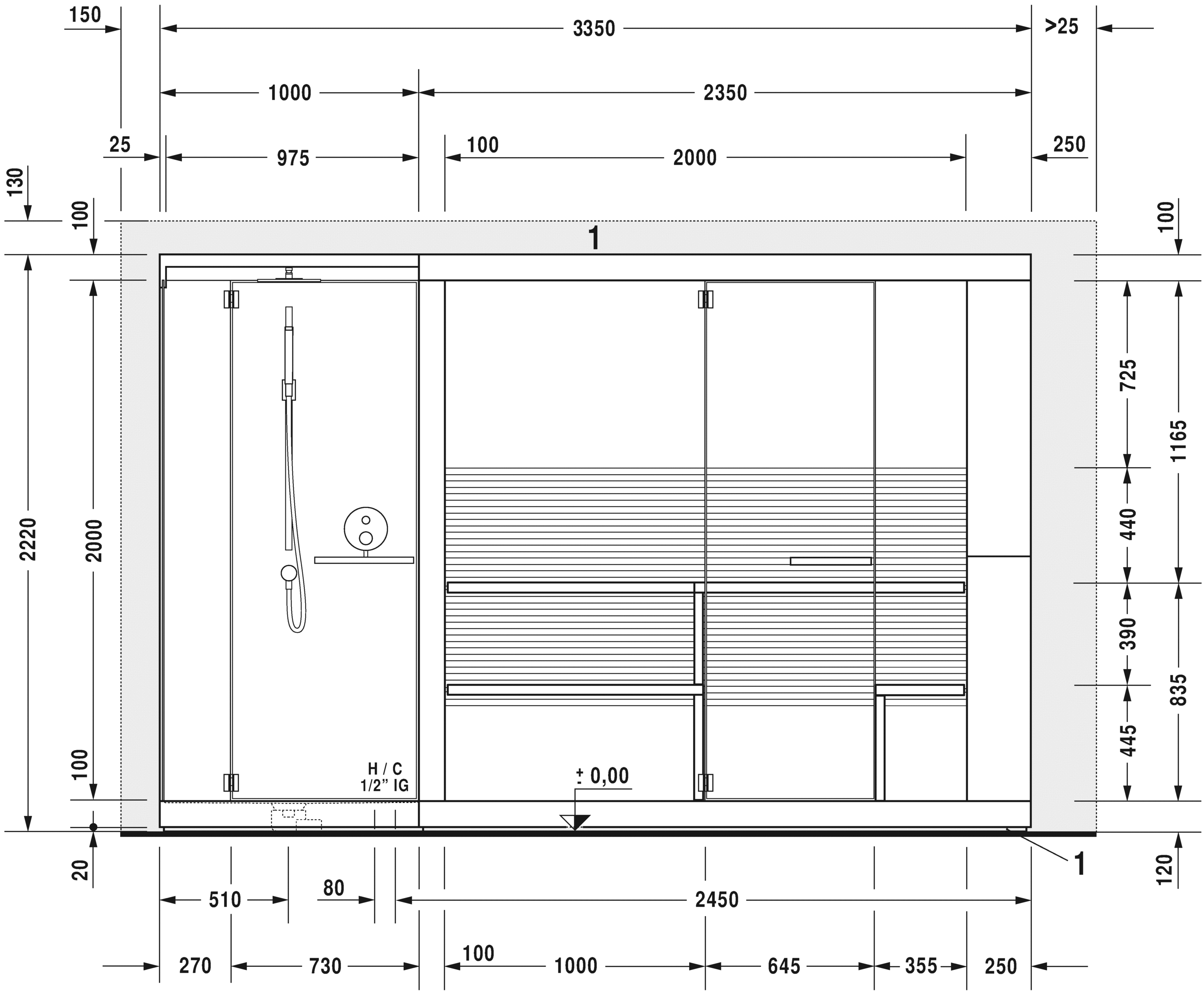 7506..002011000 Inipi Сауна Inipi Ama, отдельно стоящая Белый глянцевый декор Duravit  - Вид №6