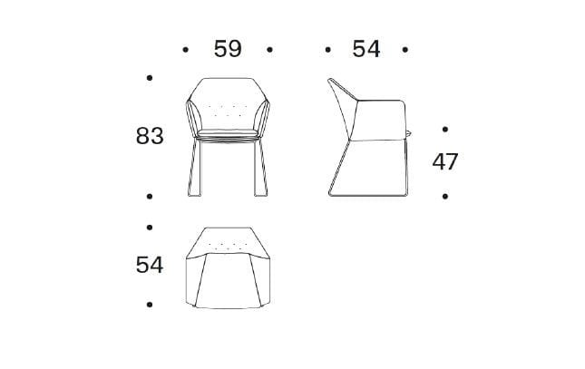 Тканевый стул с подлокотниками Saba Italia Нью-Йорк ARCH-00121686 - Вид №9