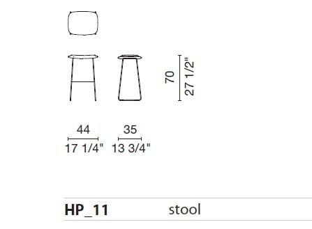 Табурет из мягкой ткани CAPPELLINI Hi pad ARCH-00049778 - Вид №1