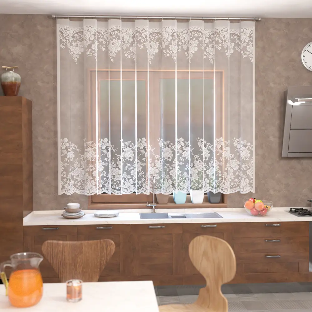 Тюль на ленте для кухни «Ника» 255х165 см цвет белый Santreyd STLM-2122508 - Вид №7