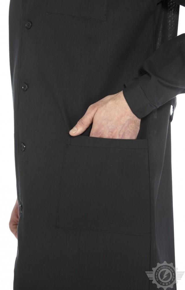 61710 Халат мужской темный  Одежда для обслуживающего персонала  размер 56-58/182-188 Спецодежда  - Вид №7