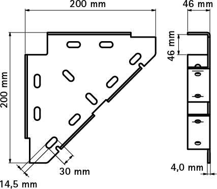 65938020 BIS Трёхгранный диагональный соединитель (BUP1000) для создания конструкций из профиля Strut walraven  - Вид №1