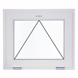 Окно пластиковое ПВХ Deceuninck одностворчатое 670x870 мм (ВxШ) фрамуга двуxкамерный стеклопакет белый/белый